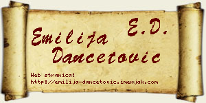 Emilija Dančetović vizit kartica